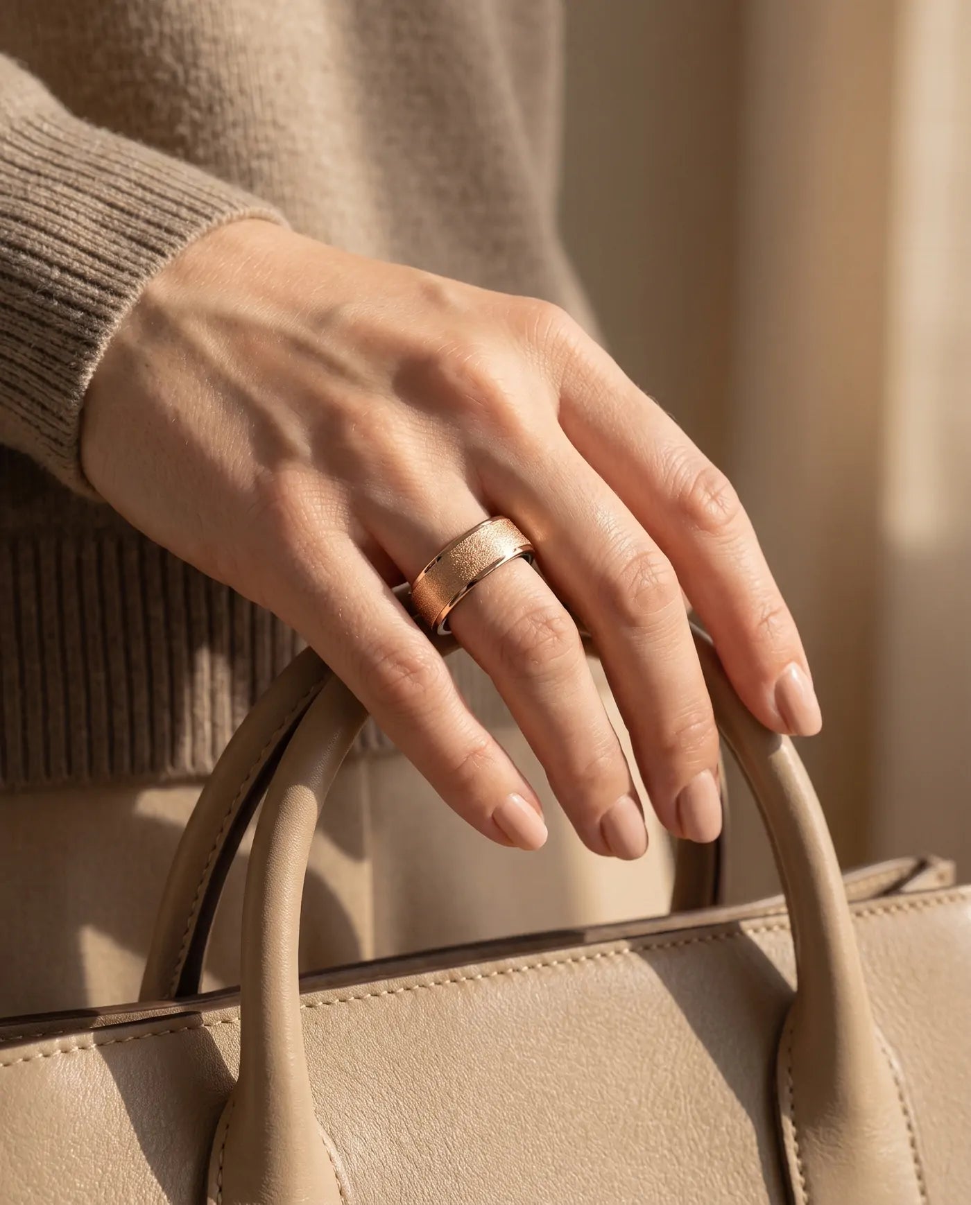 Suna Ring in Frosted Gold, product photo 27