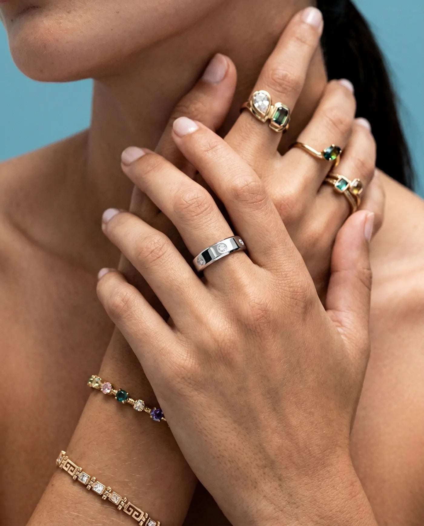 Suna Ring in Celestial Silver, product photo 47